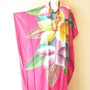 KD426 Floral Batik Hand Painted Caftan Dolman Women Abaya Maxi Dress Up to 5X